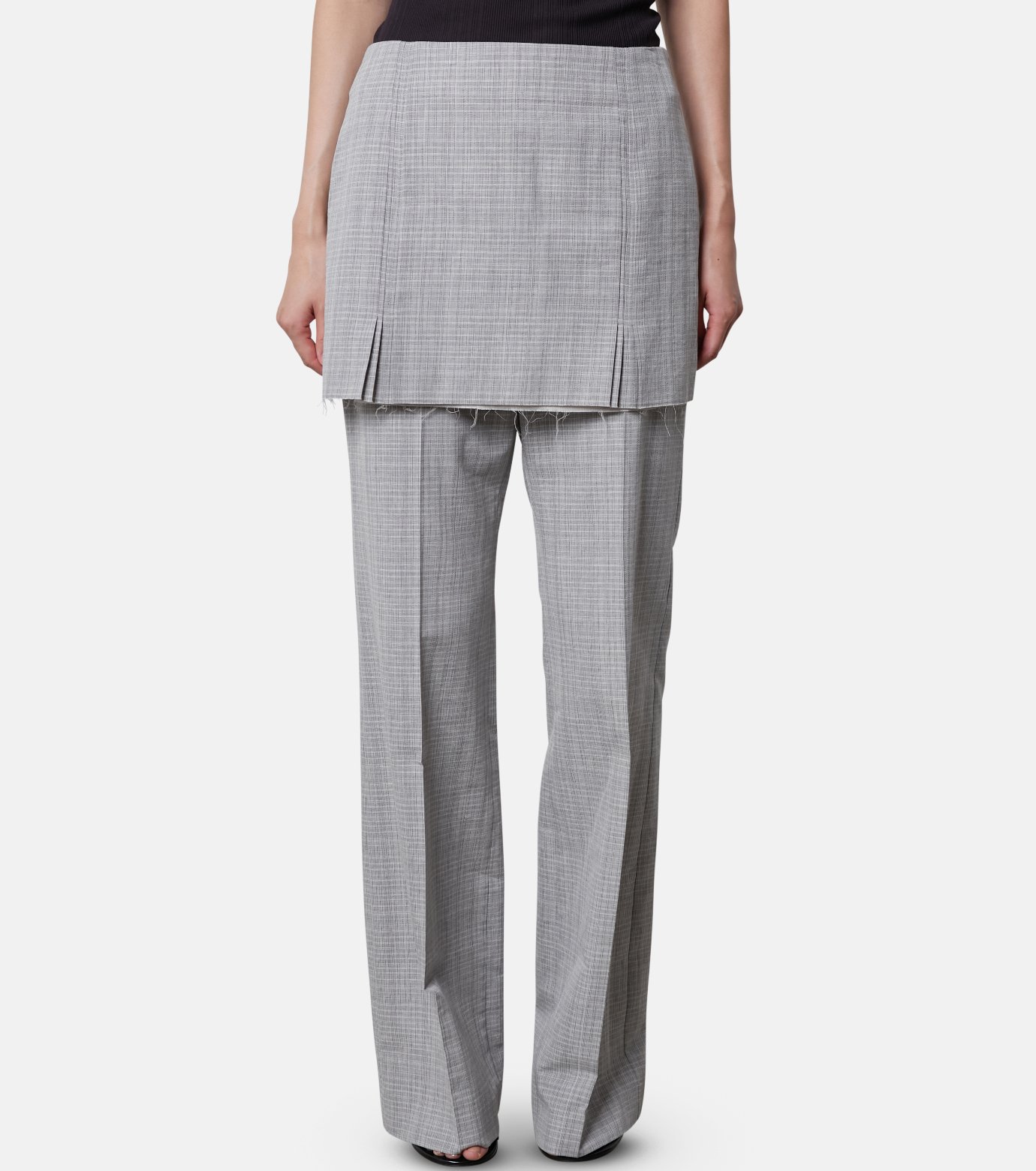 アイレネ - IRENE | Check Layerd Trousers-Gray-34の通販 | RESTIR