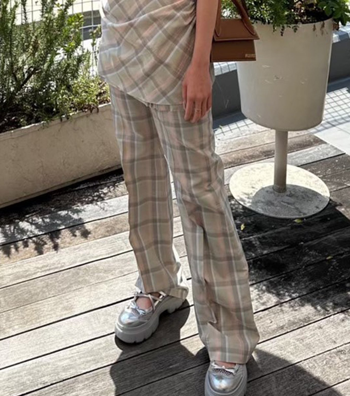 アイレネ - IRENE | Check Layerd Trousers-Multi Colour-34の通販