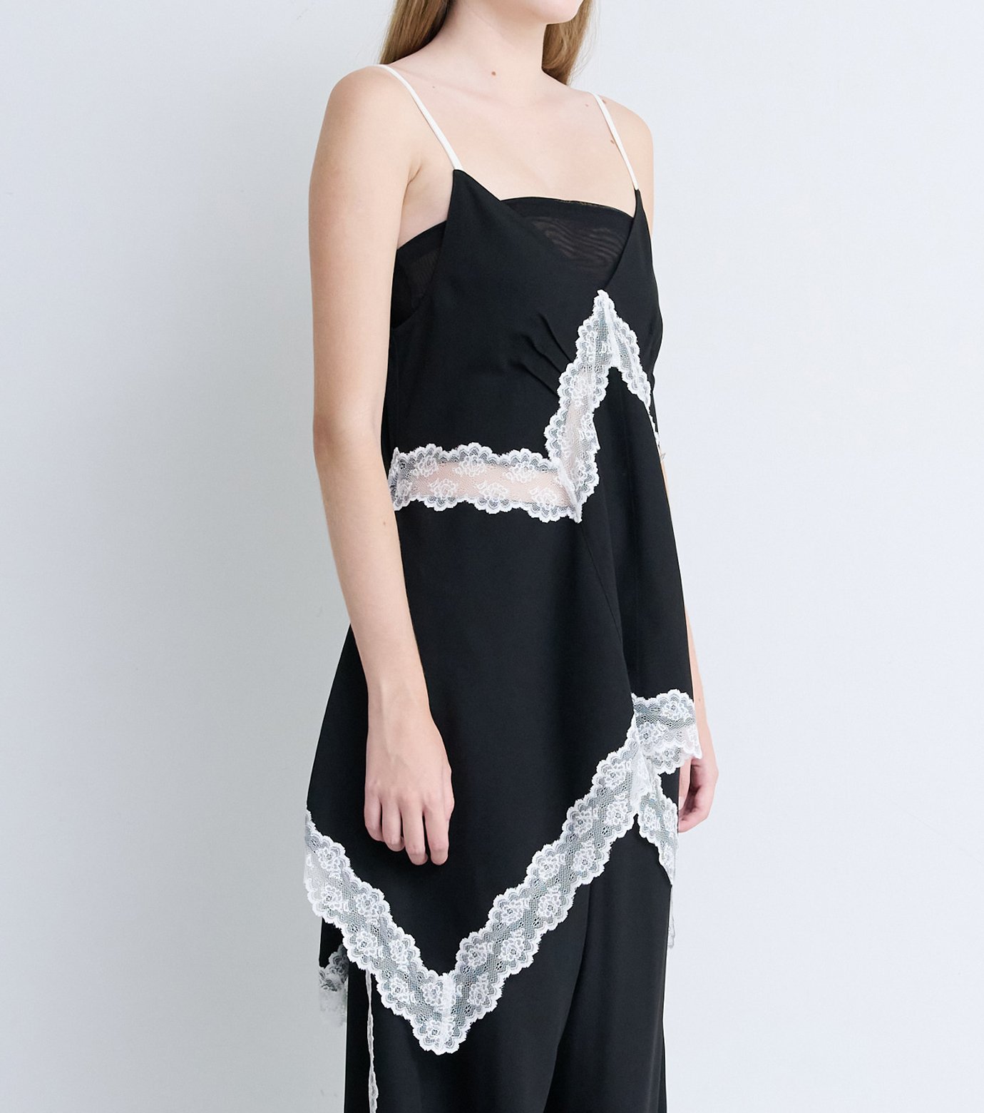 ル シェル ブルー - LE CIEL BLEU | Lace-Trim Georgette Cami