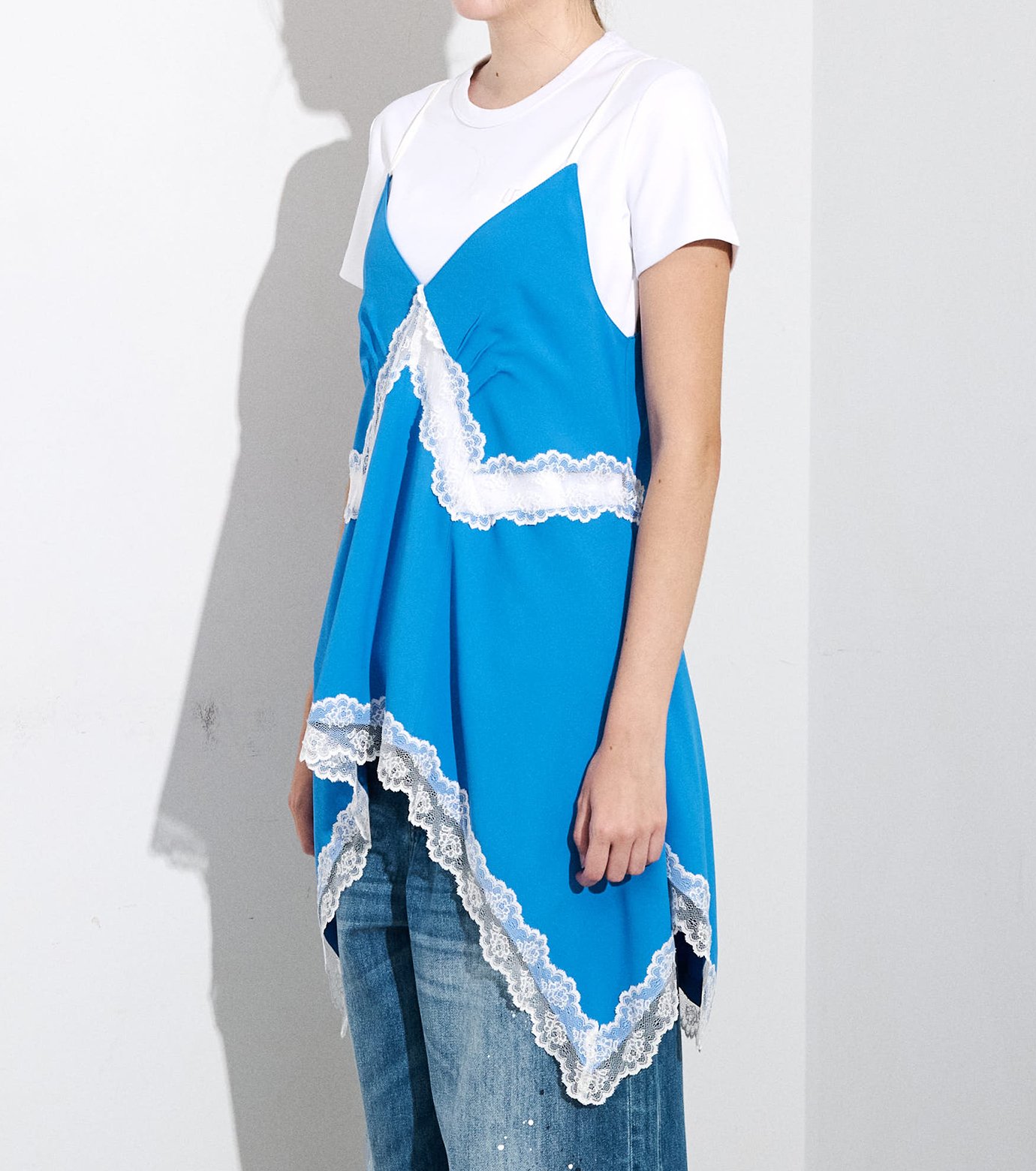 ル シェル ブルー - LE CIEL BLEU | Lace-Trim Georgette Cami