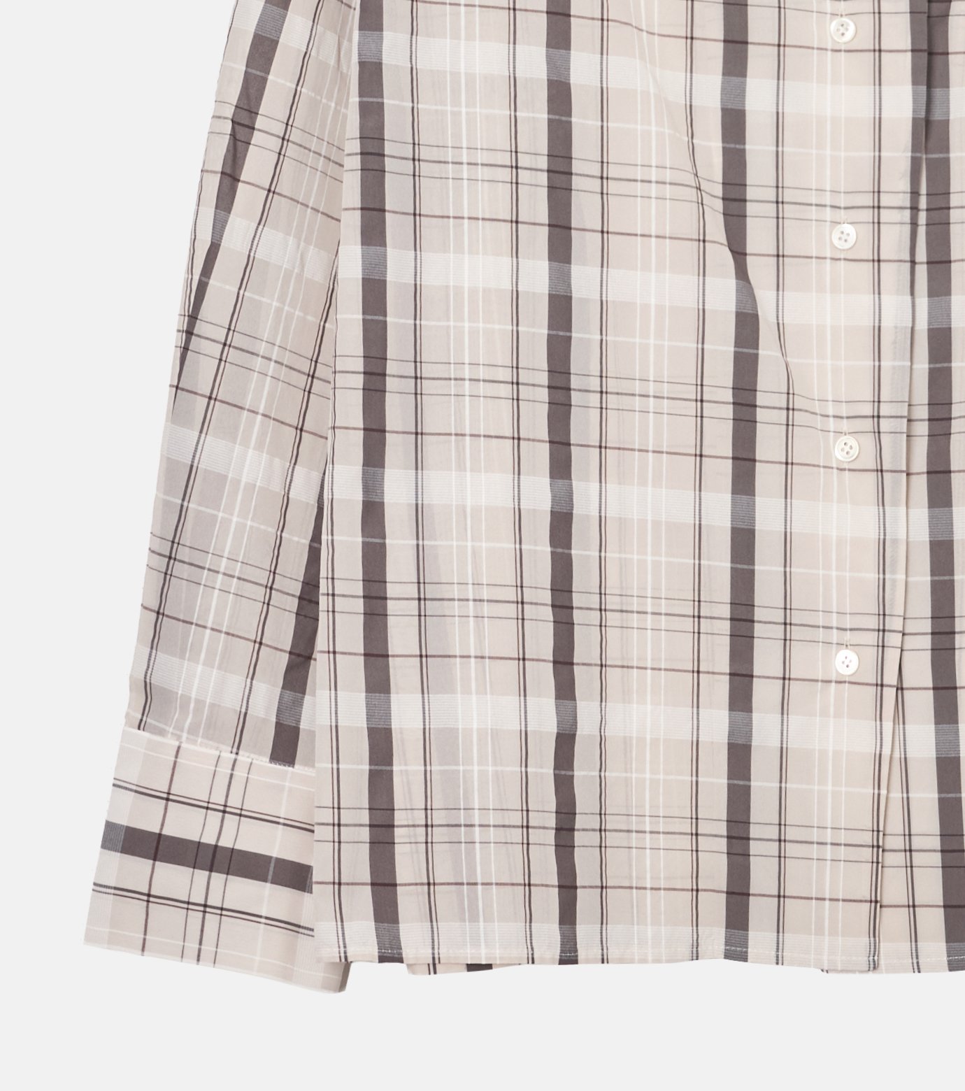 ル シェル ブルー - LE CIEL BLEU | Sheer Plaid Shirt-Ivory-36の通販 