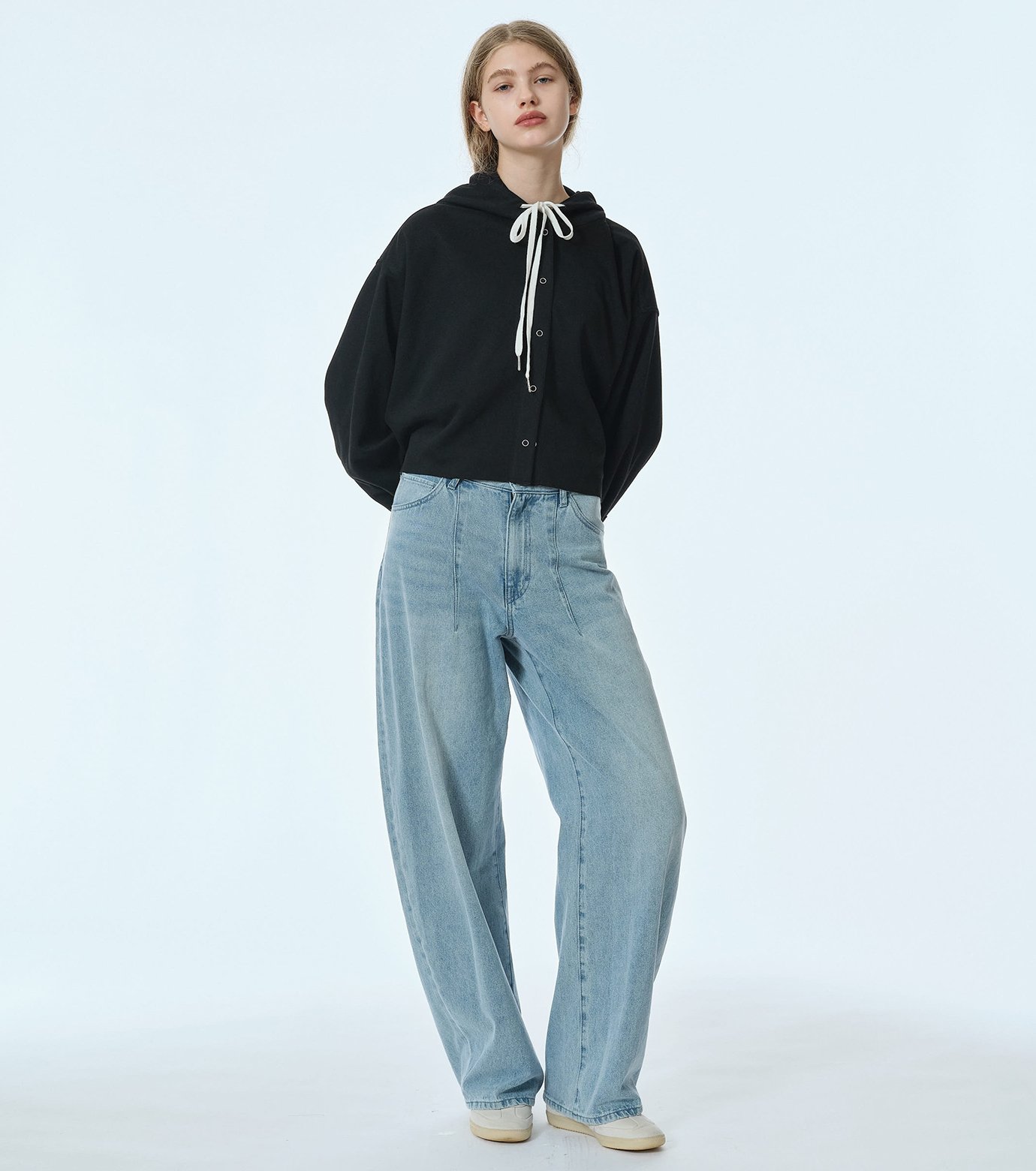 ル シェル ブルー - LE CIEL BLEU | A-Line Jersey Hooded | RESTIR