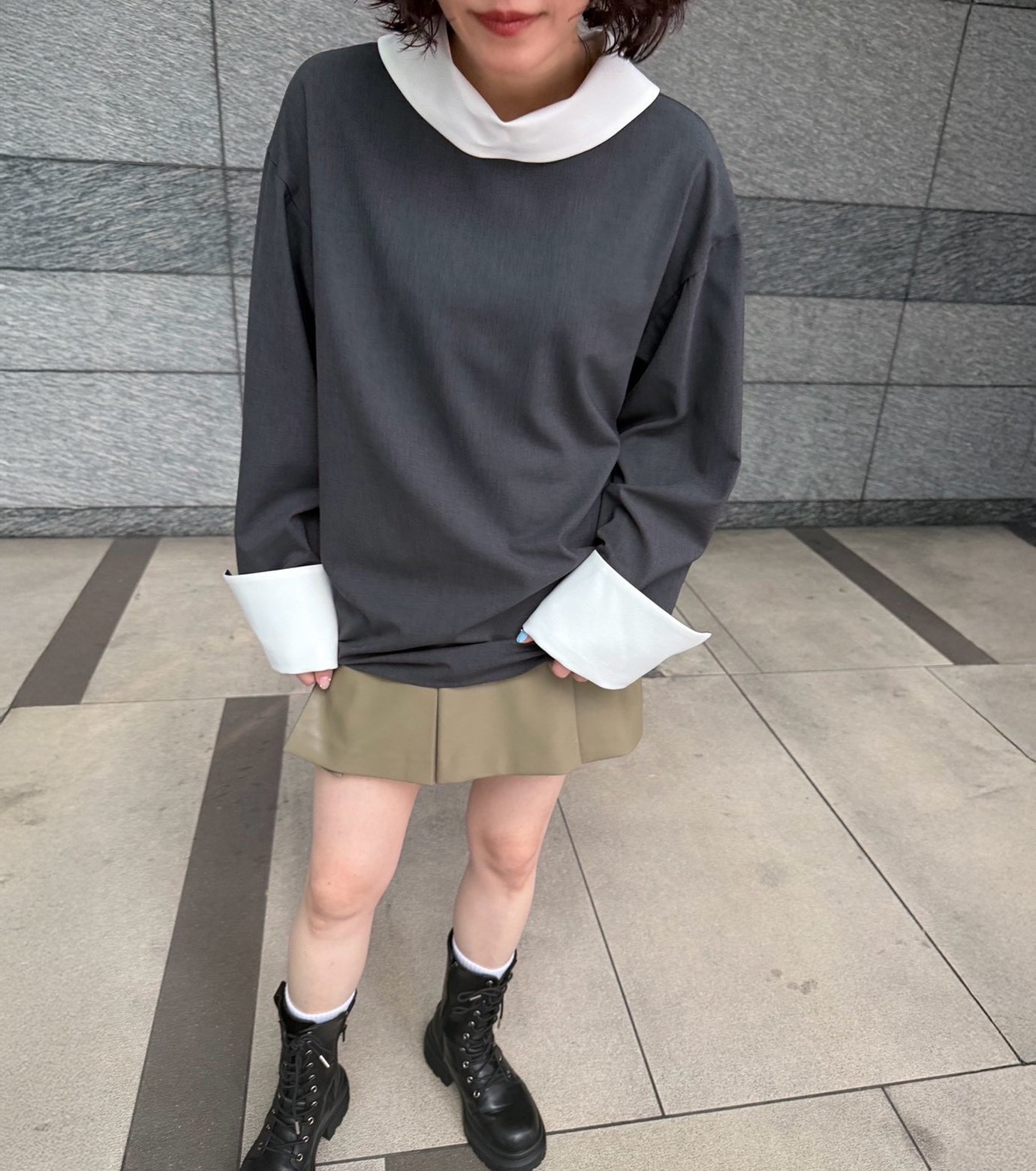 ル シェル ブルー - LE CIEL BLEU | Suiting High-Neck Back-Zip