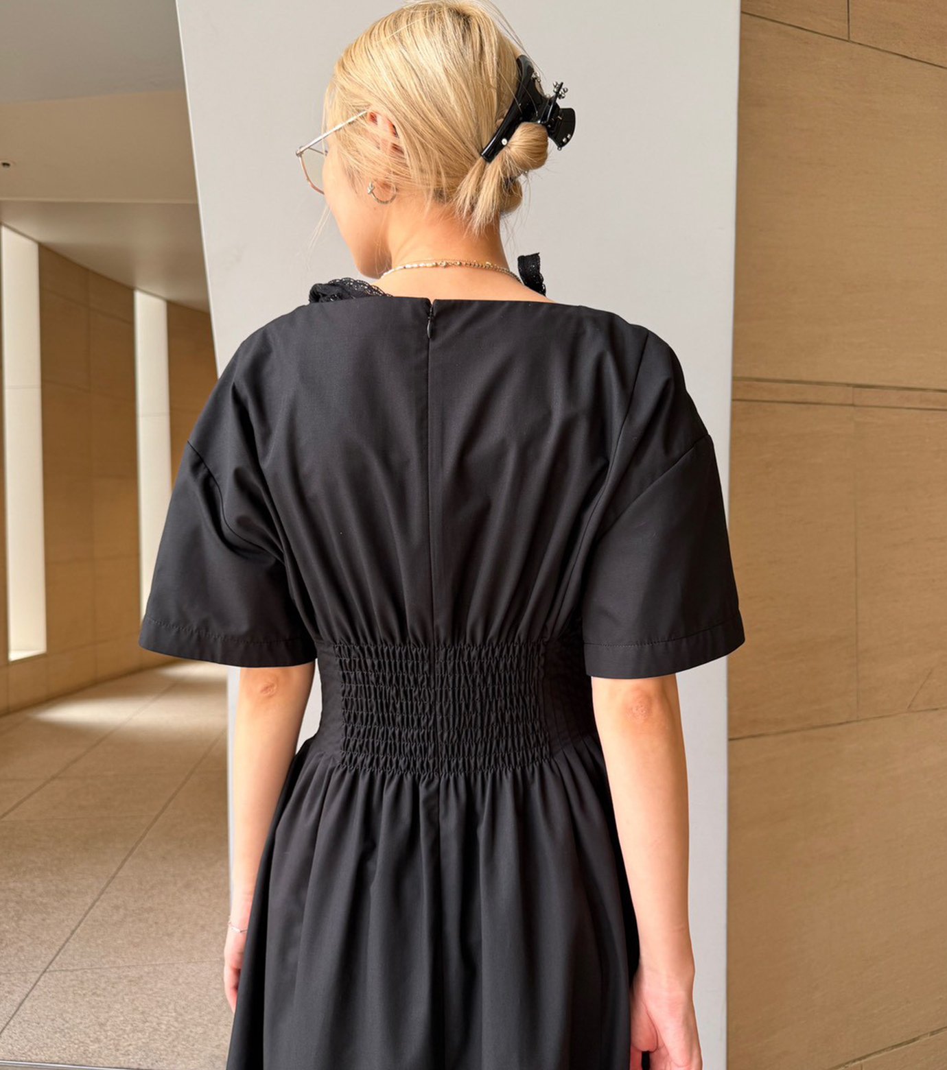 ル シェル ブルー - LE CIEL BLEU | Round Form Dress-Black-36の通販