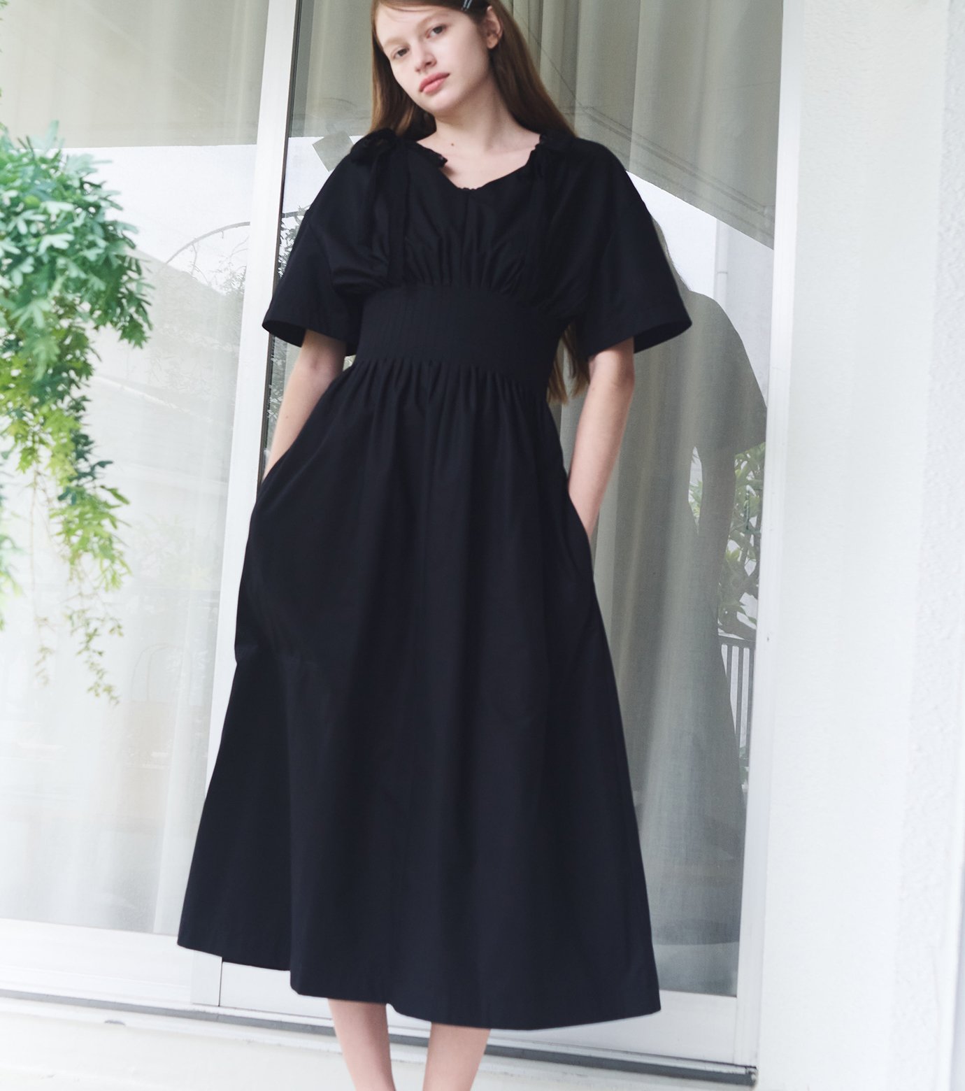 ル シェル ブルー - LE CIEL BLEU | Round Form Dress-Black-36の通販