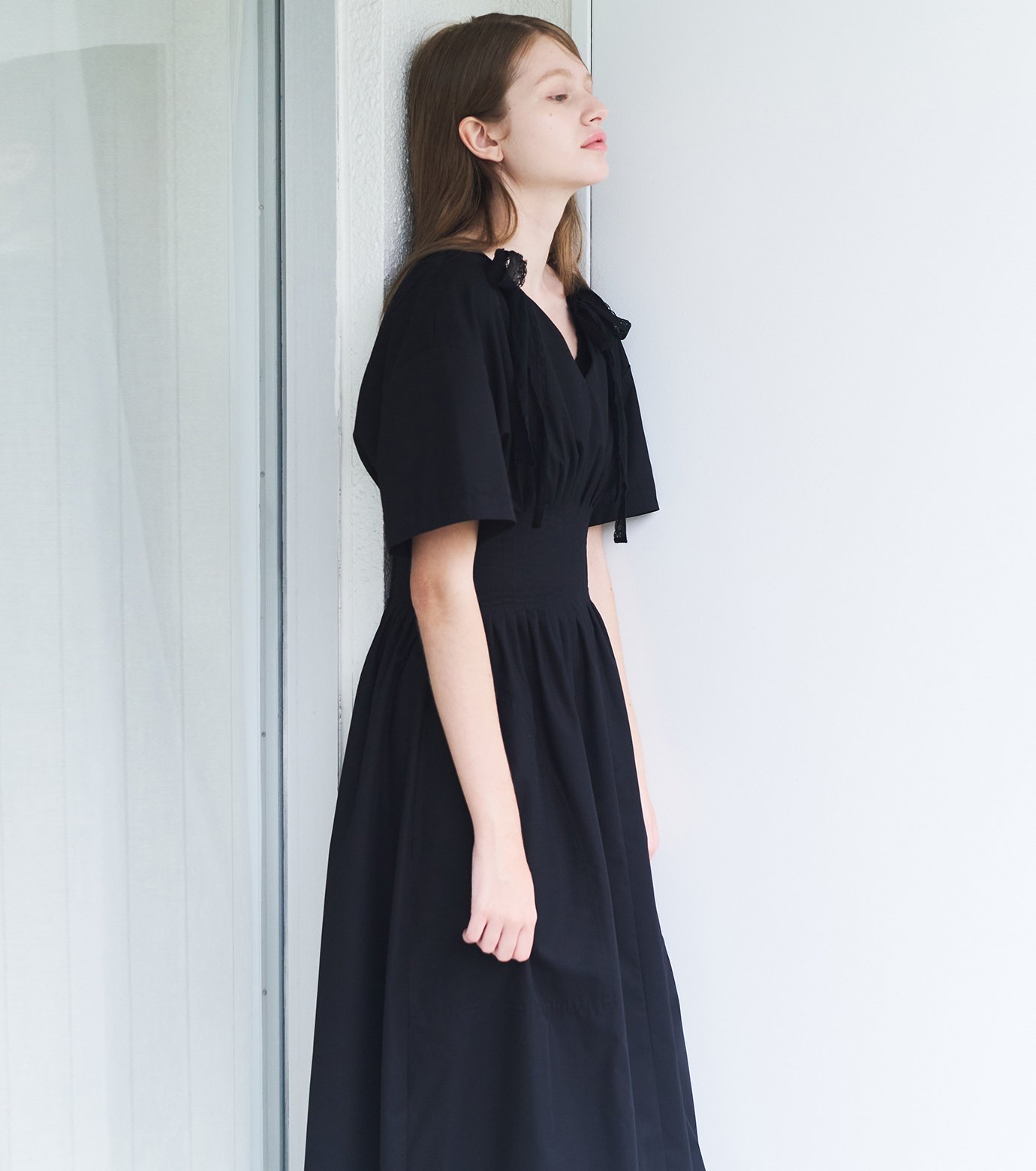 ル シェル ブルー - LE CIEL BLEU | Round Form Dress-Black-36の通販