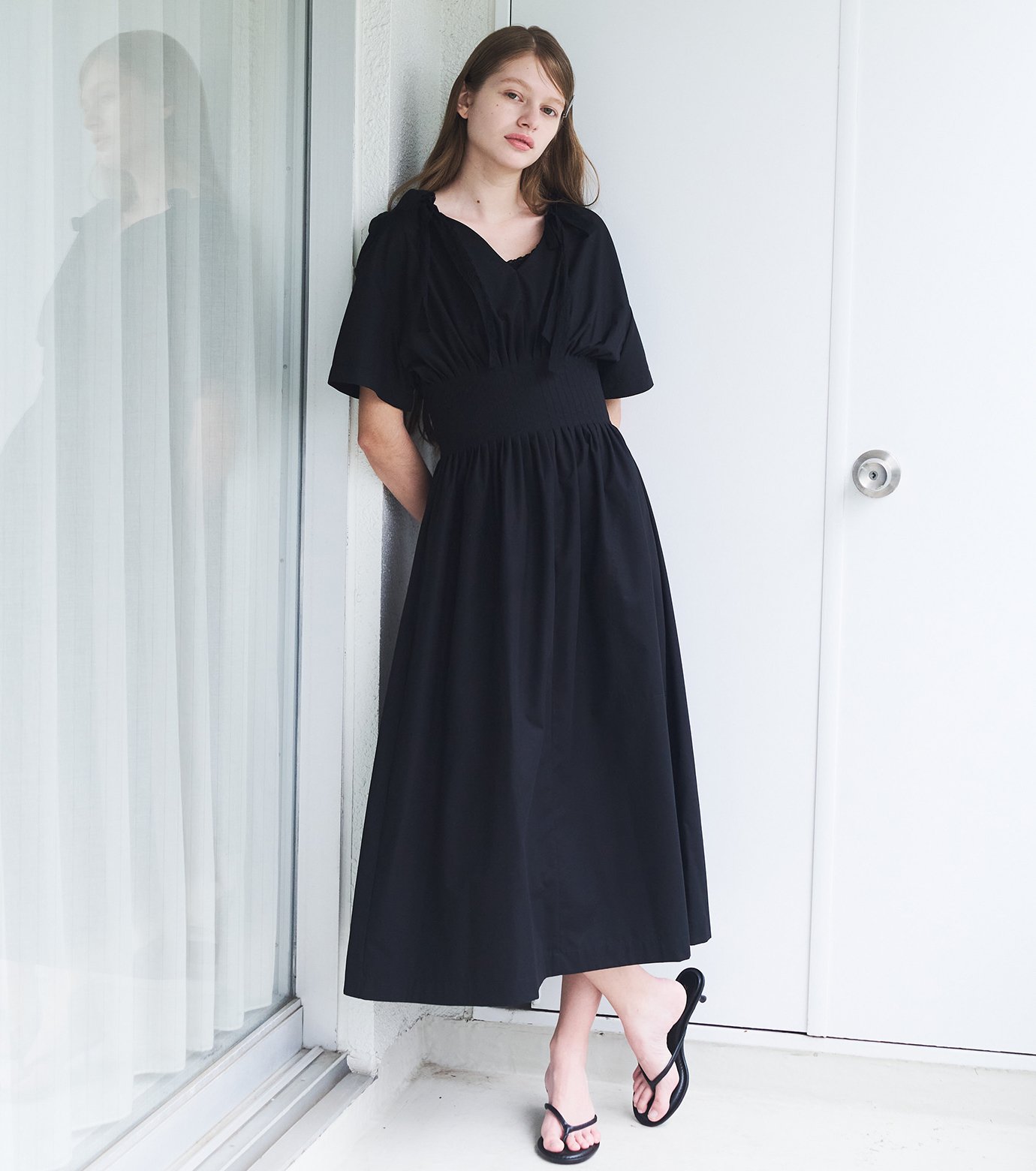 ル シェル ブルー - LE CIEL BLEU | Round Form Dress-Black-36の通販