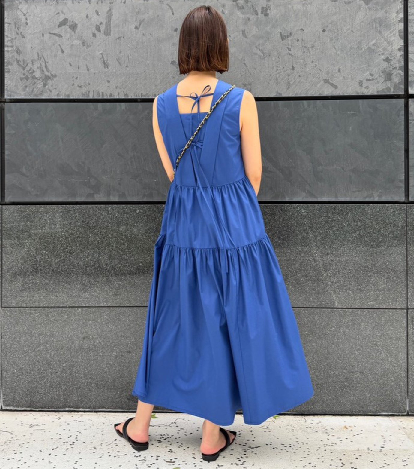 ル シェル ブルー - LE CIEL BLEU | Sleeveless Dress w/Bow | RESTIR