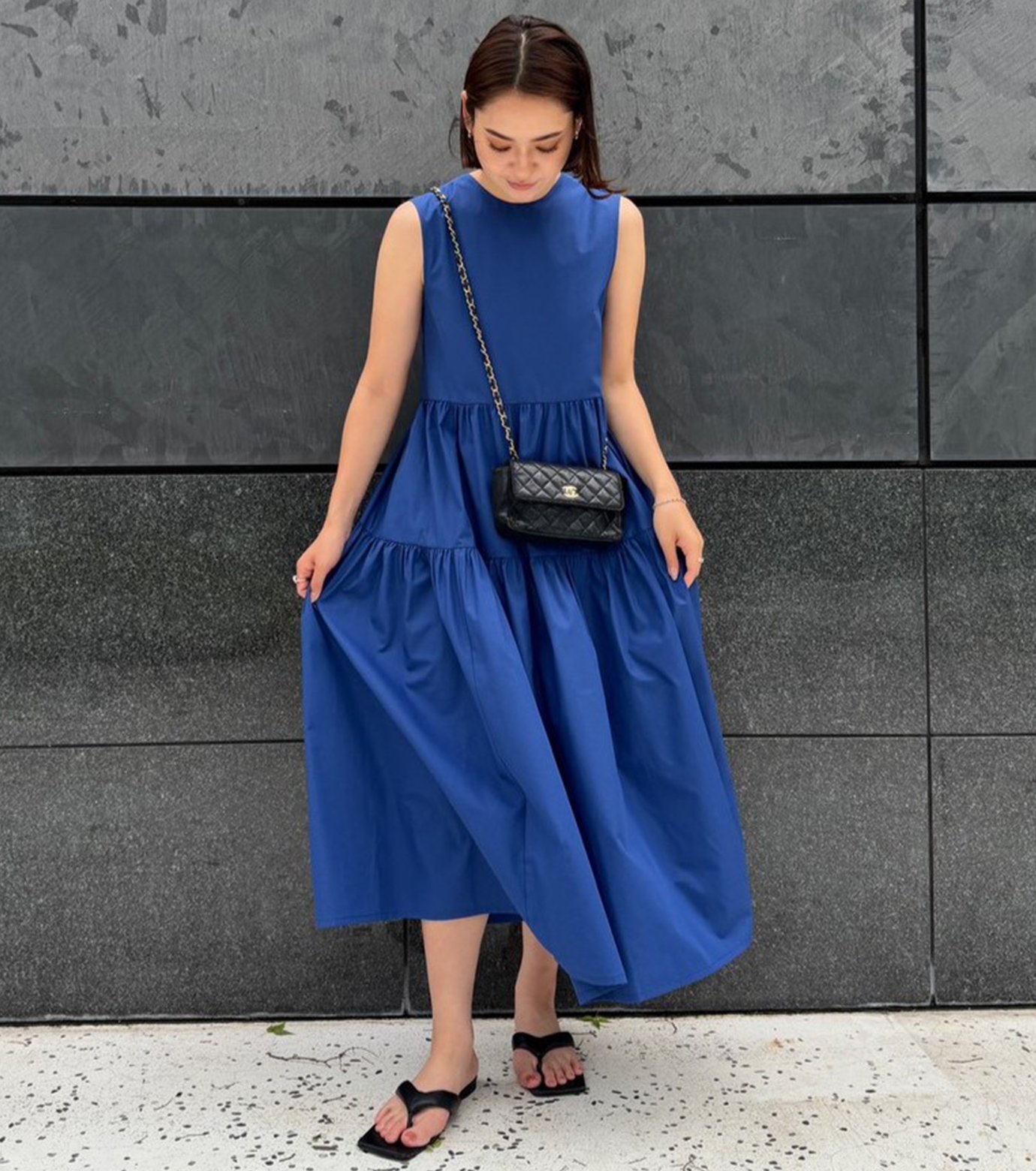 ル シェル ブルー - LE CIEL BLEU | Sleeveless Dress w/Bow | RESTIR