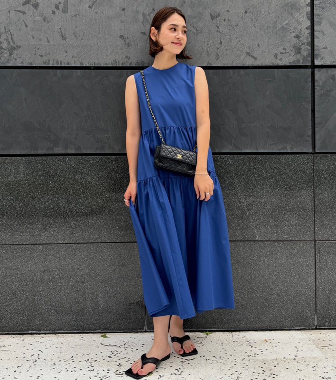 ル シェル ブルー - LE CIEL BLEU | Sleeveless Dress w/Bow | RESTIR
