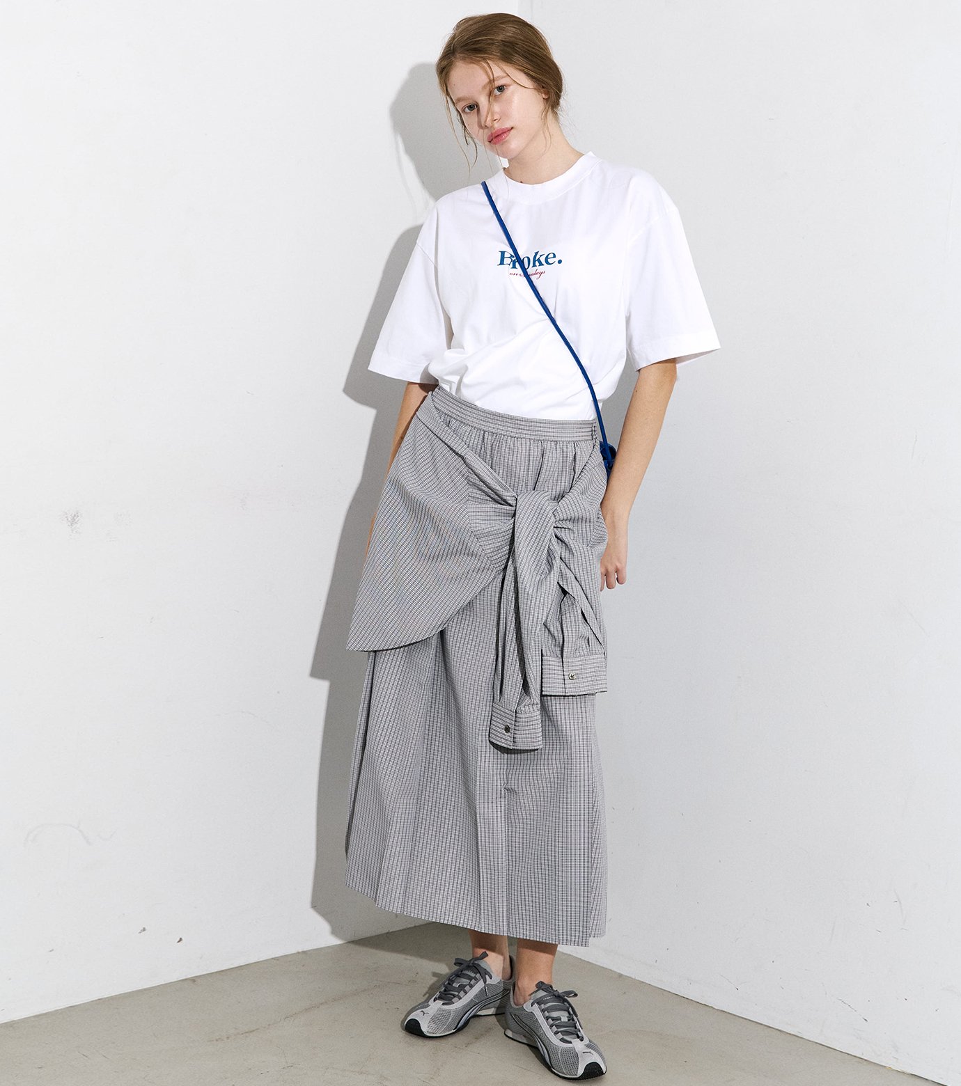 ル シェル ブルー - LE CIEL BLEU | Checked Layered-Look | RESTIR