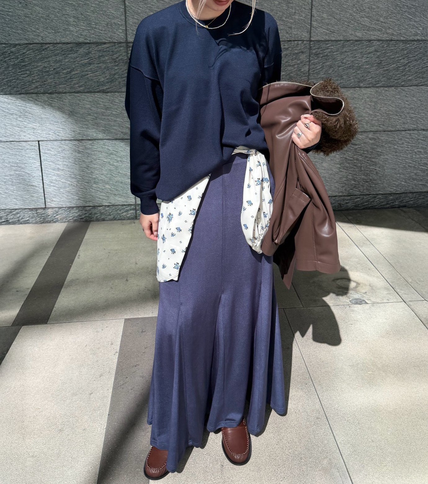 ル シェル ブルー - LE CIEL BLEU | Glossy Jersey Maxi | RESTIR リステア