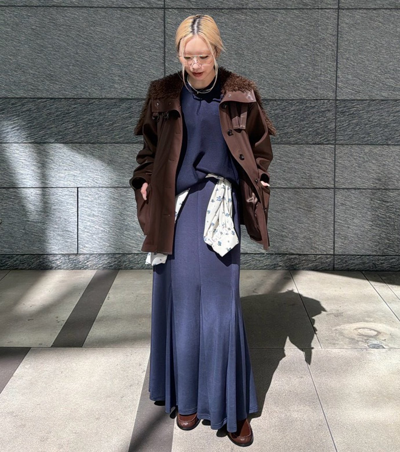 ル シェル ブルー - LE CIEL BLEU | Glossy Jersey Maxi | RESTIR リステア