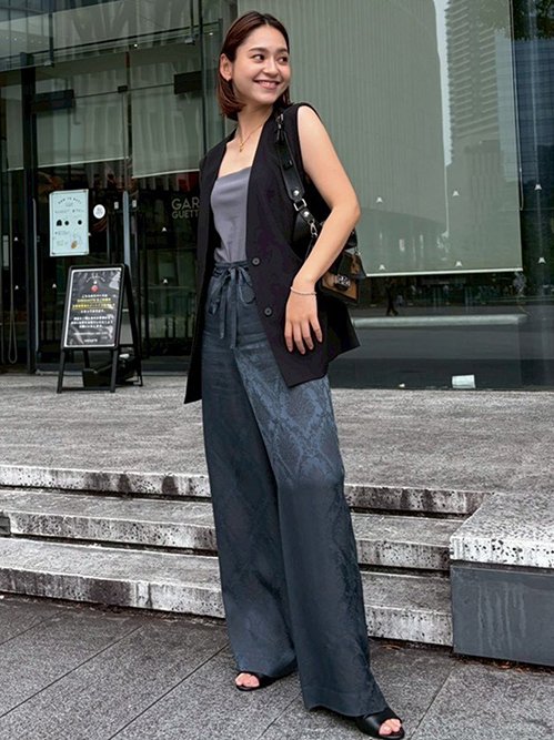 LE CIEL BLEU - 新品☆ルシェルブルー☆アシンメトリーキャミソール　タイウエスパンツセットアップ ルシェルブルー - LE CIEL BLEU - PANTS | RESTIR リステア