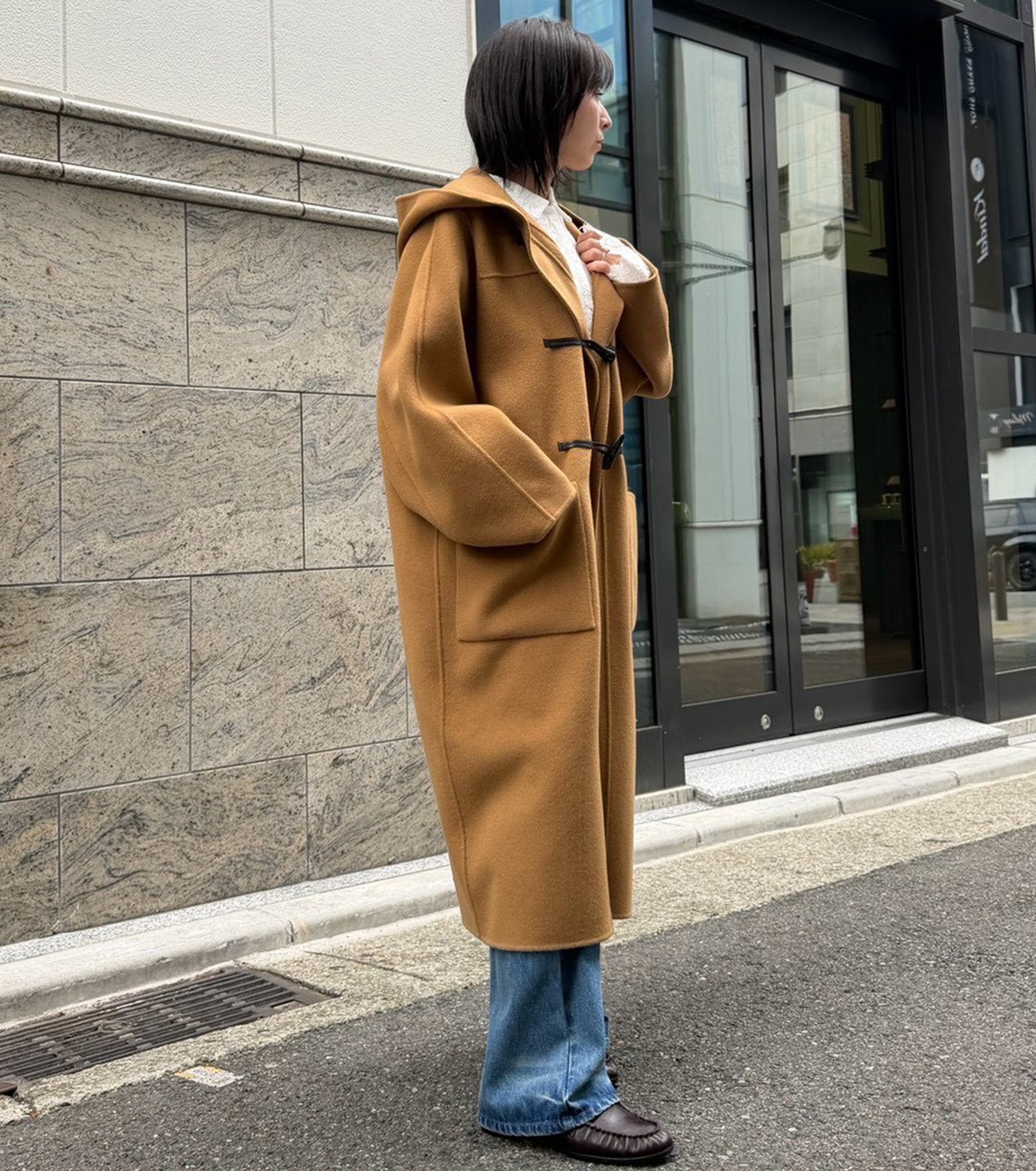 ルシェルブルー ダブルフェイスロングコート キャメル ル シェル ブルー - LE CIEL BLEU | Double-Face Duffle | RESTIR リステア