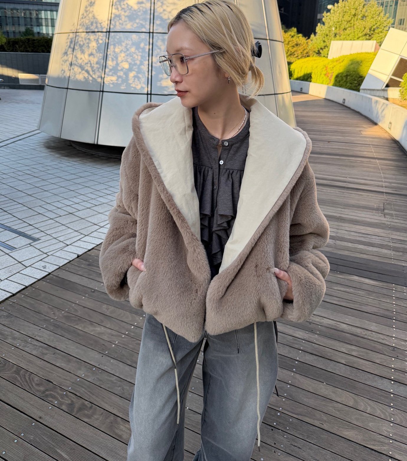 ル シェル ブルー - LE CIEL BLEU | Reversible Faux Fur | RESTIR