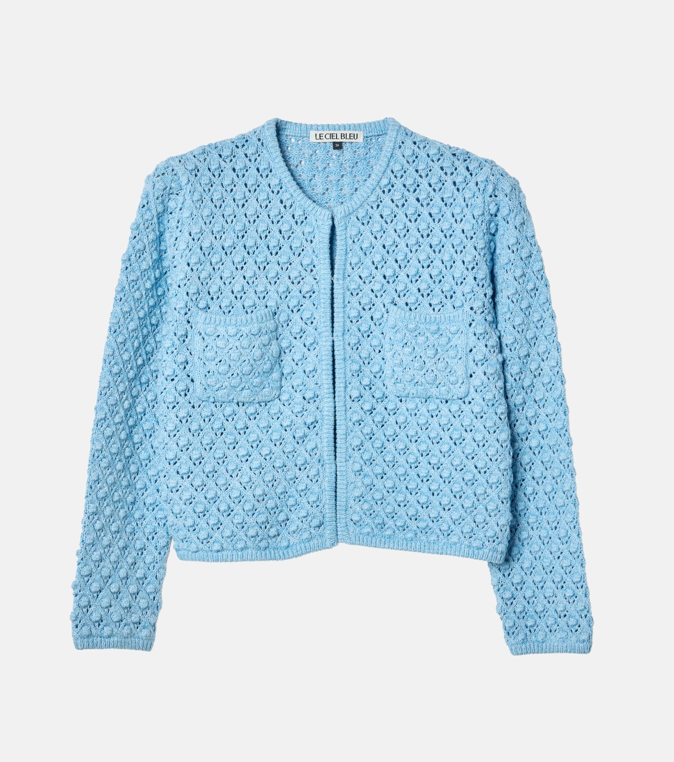 ル シェル ブルー - LE CIEL BLEU | Openwork Knit Jacket-Light