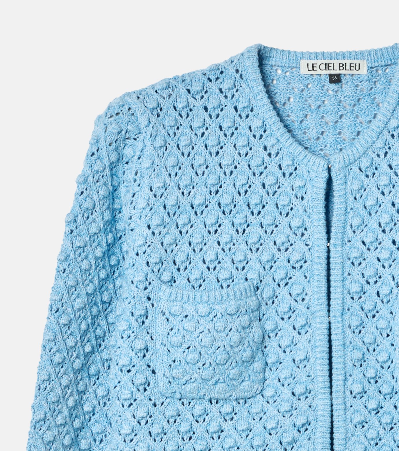 ル シェル ブルー - LE CIEL BLEU | Openwork Knit Jacket-Light