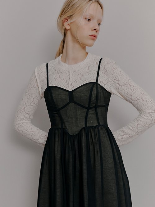 Round Neck Stretch Lace Top