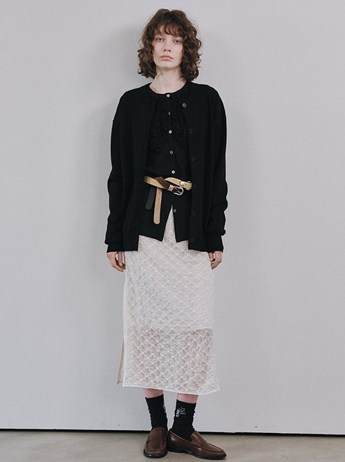 LE CIEL BLEU Frill Detail Jersey Topブラック ル シェル ブルー - LE CIEL BLEU | Frill Detail Jersey | RESTIR