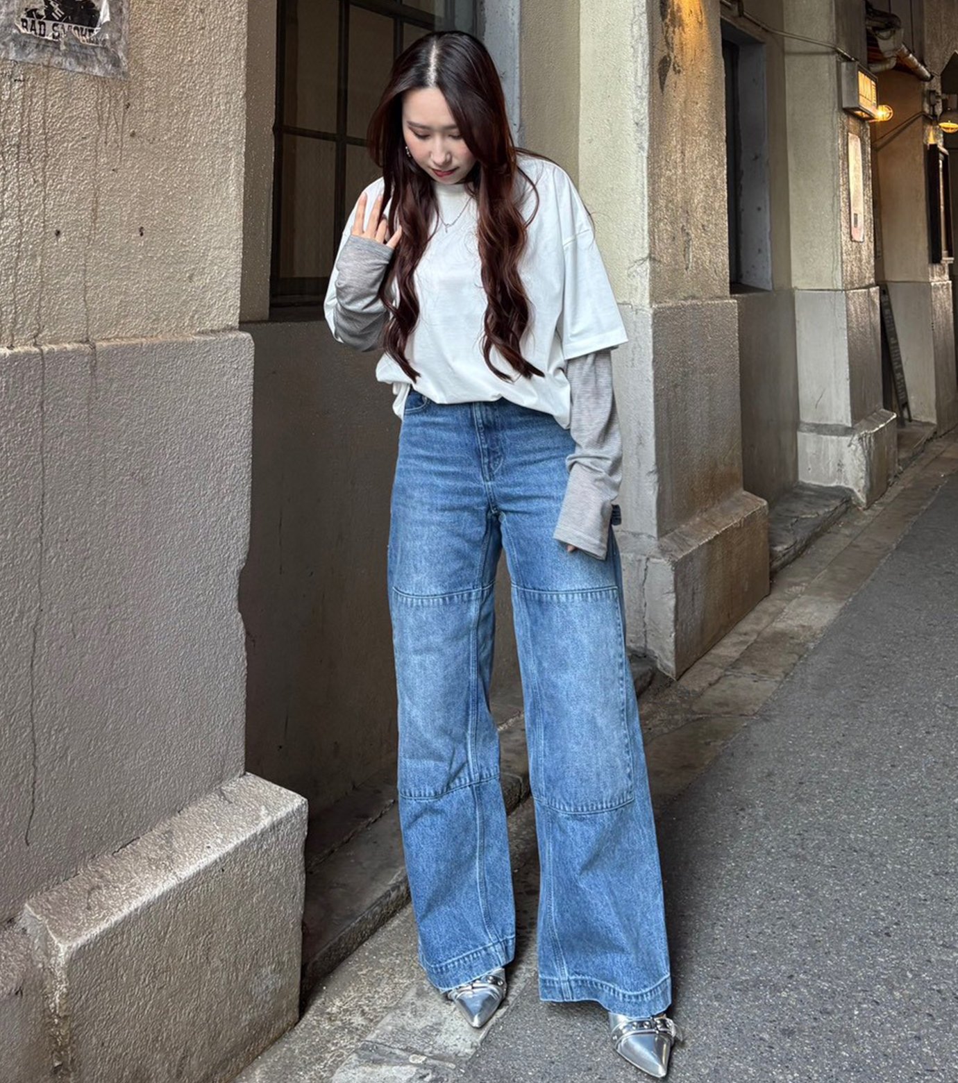 ル シェル ブルー - LE CIEL BLEU | Mock-Layer LS T-Shirt-Off 