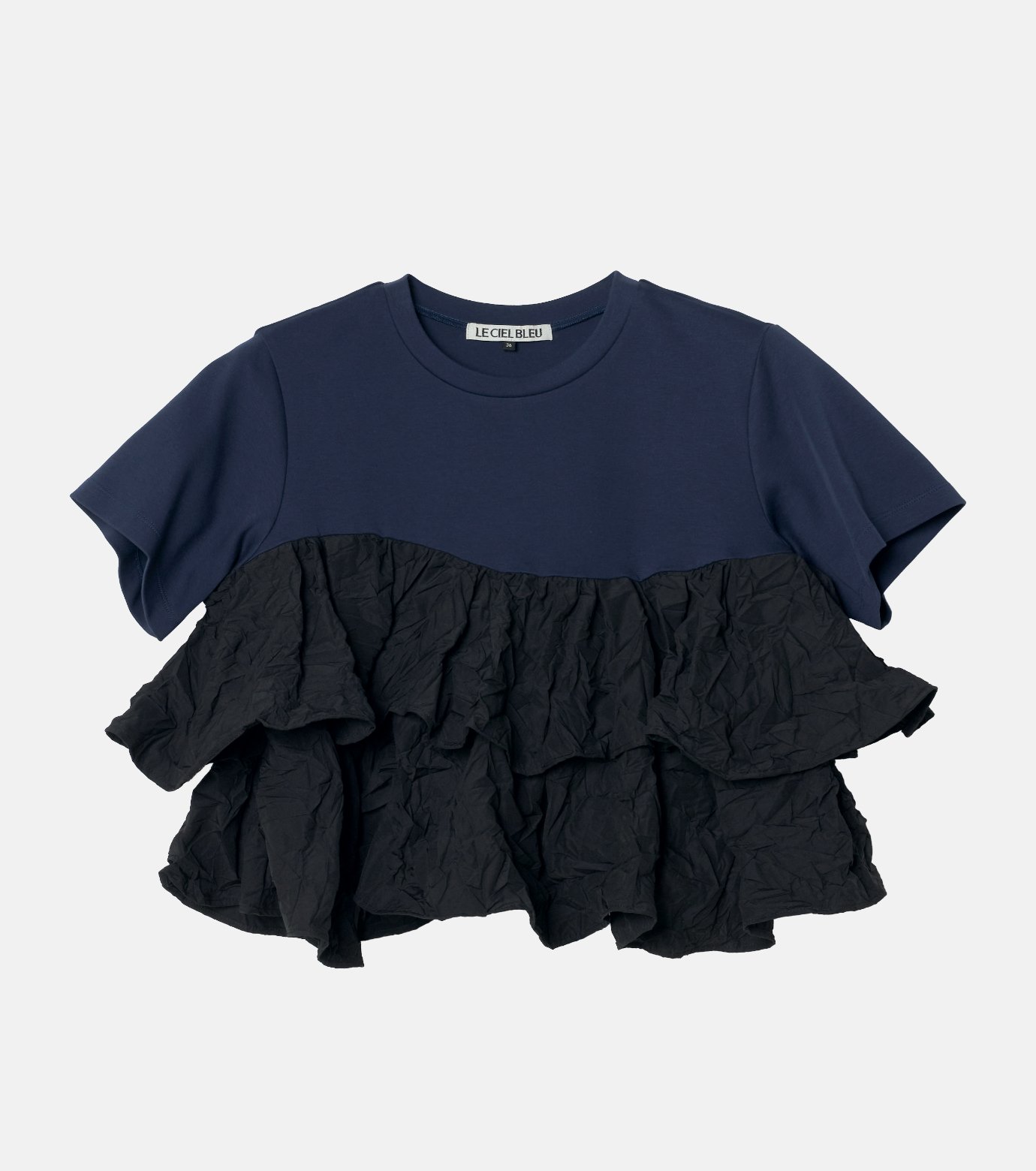ル シェル ブルー - LE CIEL BLEU | SS T-Shirt w/ Ruffled | RESTIR