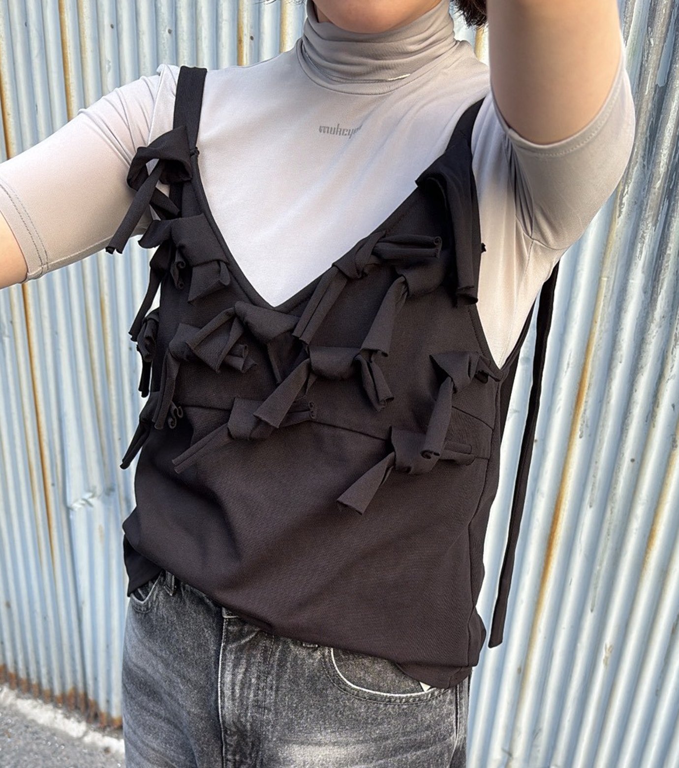 ル シェル ブルー - LE CIEL BLEU | Bow Jersey Cami | RESTIR リステア