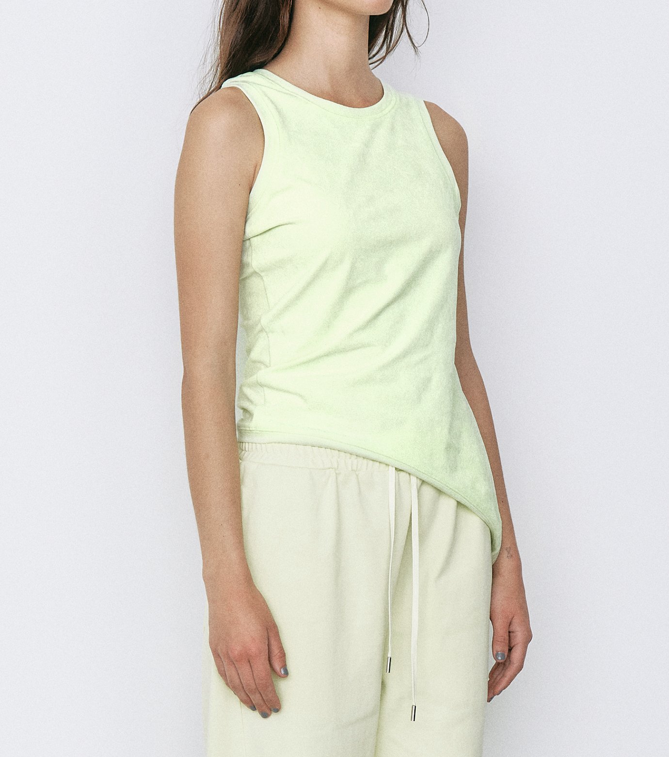 ル シェル ブルー - LE CIEL BLEU | Velour Cut-Out Tank-Light