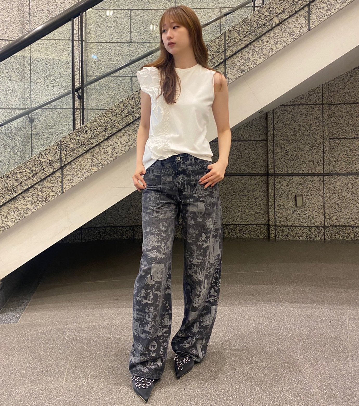 ル シェル ブルー - LE CIEL BLEU | Ruffle Detail Sleeveless