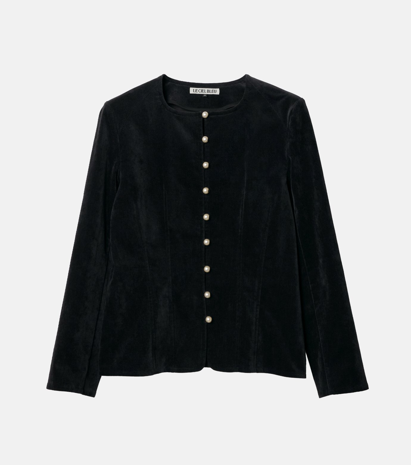 ル シェル ブルー - LE CIEL BLEU | Velvet Shirt Jacket w/Pearl