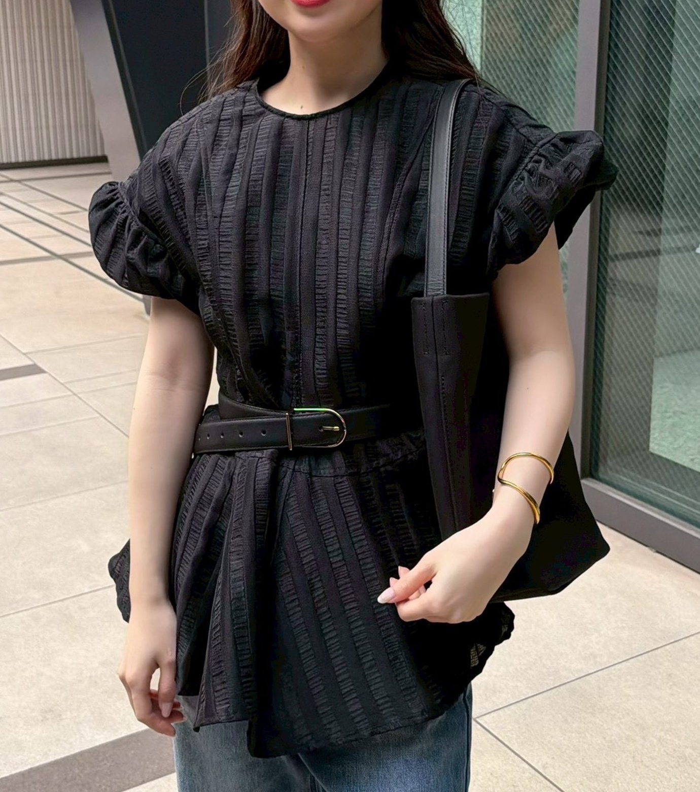 ル シェル ブルー - LE CIEL BLEU | Jacquard Peplum | RESTIR リステア