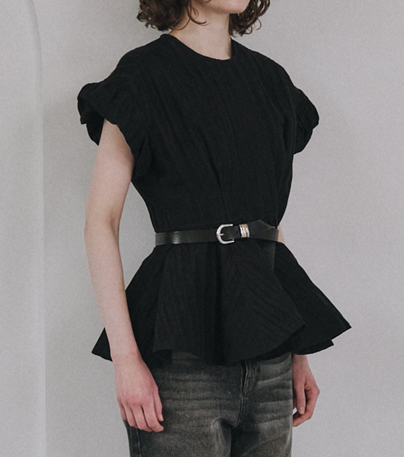 ル シェル ブルー - LE CIEL BLEU | Jacquard Peplum | RESTIR リステア