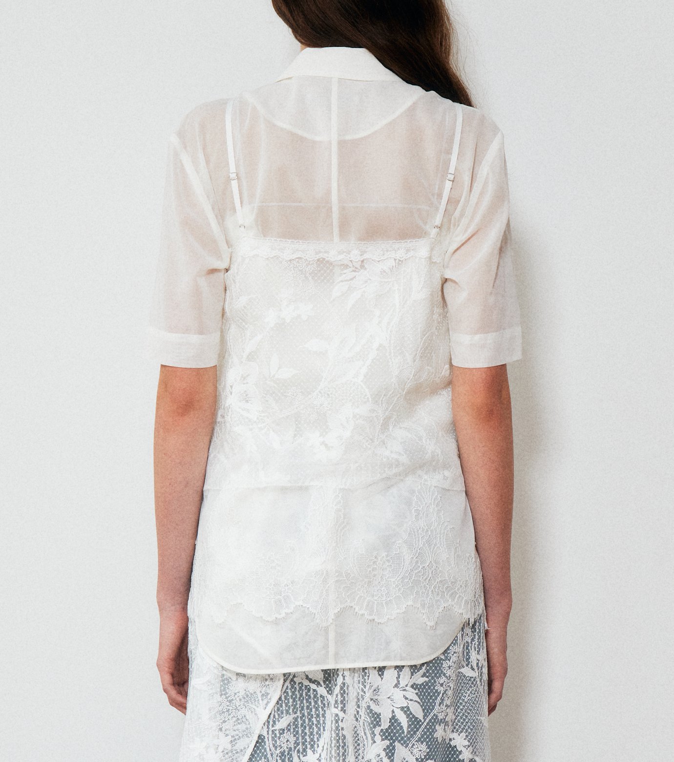 ル シェル ブルー - LE CIEL BLEU | Lace Cami Top-White-36の通販