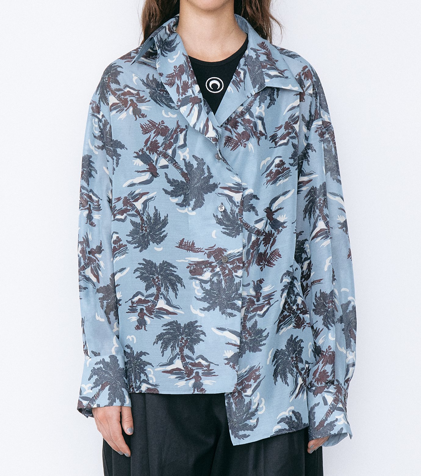 ル シェル ブルー - LE CIEL BLEU | Tropical Print Sheer | RESTIR