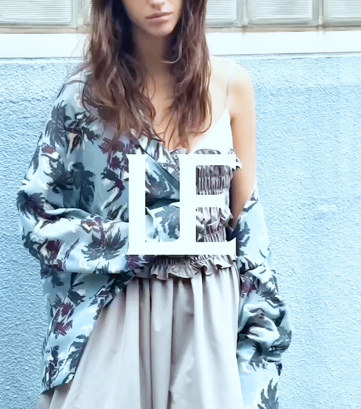 ル シェル ブルー - LE CIEL BLEU | Tropical Print Sheer | RESTIR