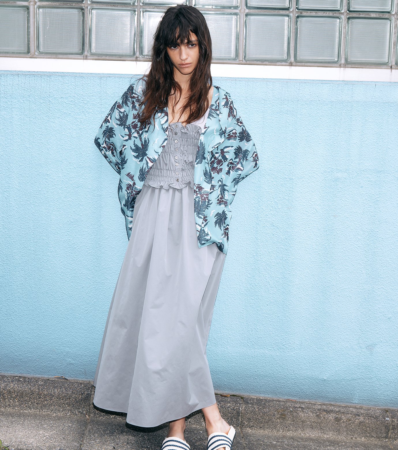 ル シェル ブルー - LE CIEL BLEU | Tropical Print Sheer | RESTIR