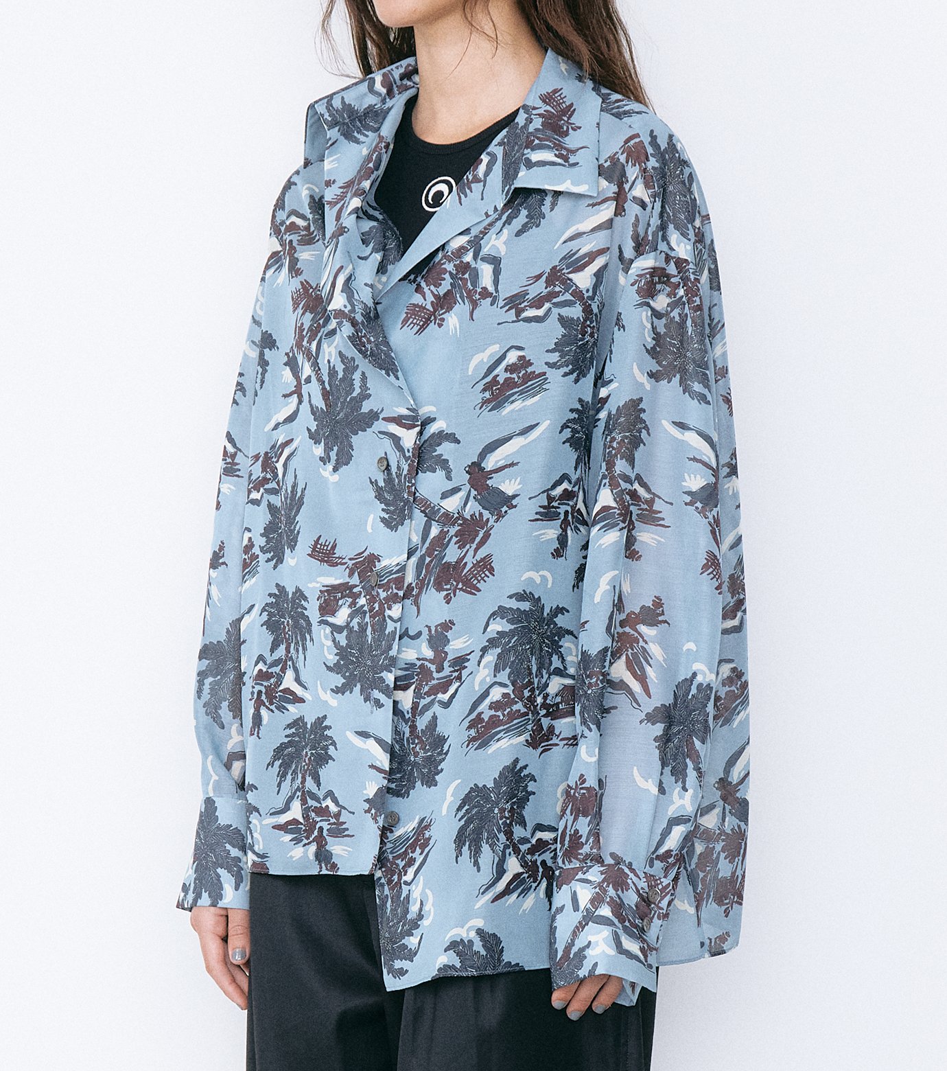 ル シェル ブルー - LE CIEL BLEU | Tropical Print Sheer | RESTIR