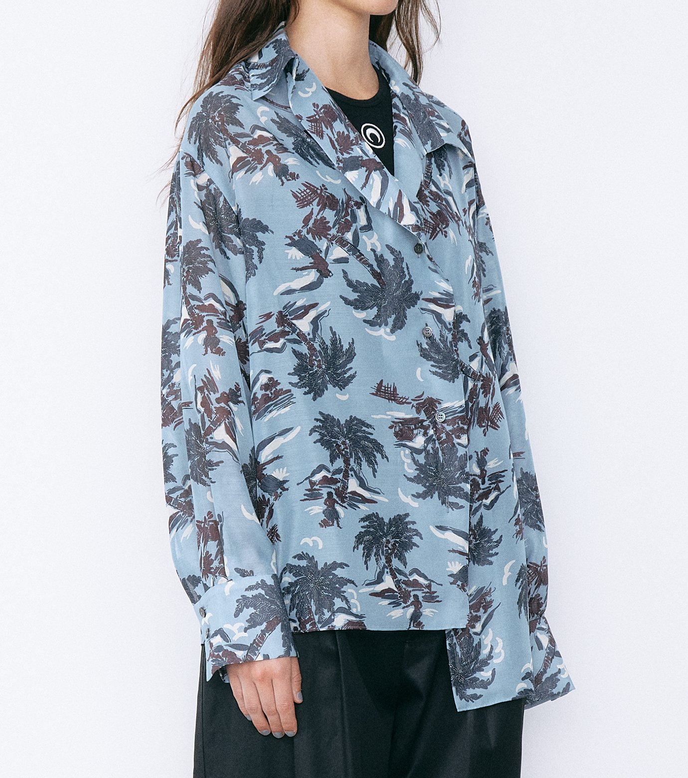 ル シェル ブルー - LE CIEL BLEU | Tropical Print Sheer | RESTIR