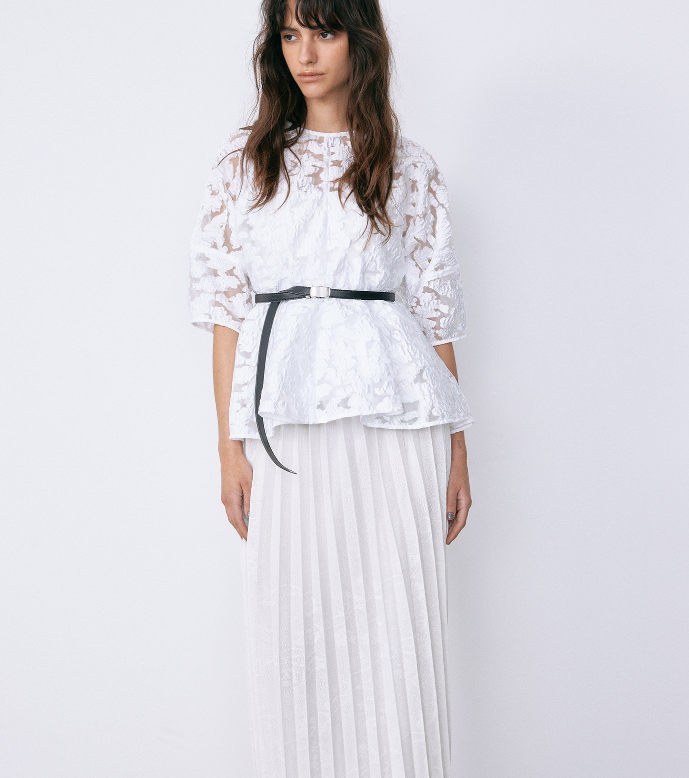 LE CIEL BLEU - ルシェルブルー　big check jacquard  libknit♡ ル シェル ブルー - LE CIEL BLEU | Sheer Jacquard | RESTIR リステア