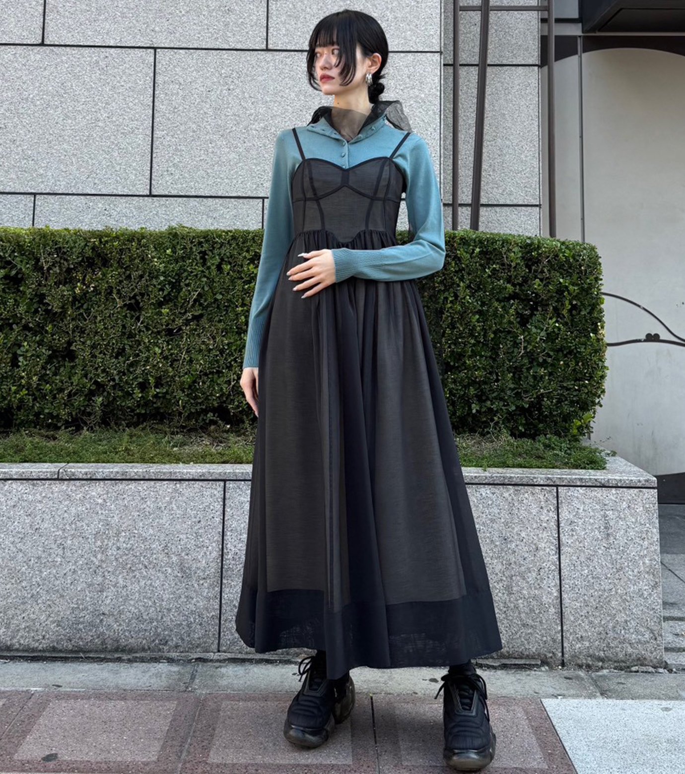 ル シェル ブルー - LE CIEL BLEU | Sheer Organza Bustier | RESTIR