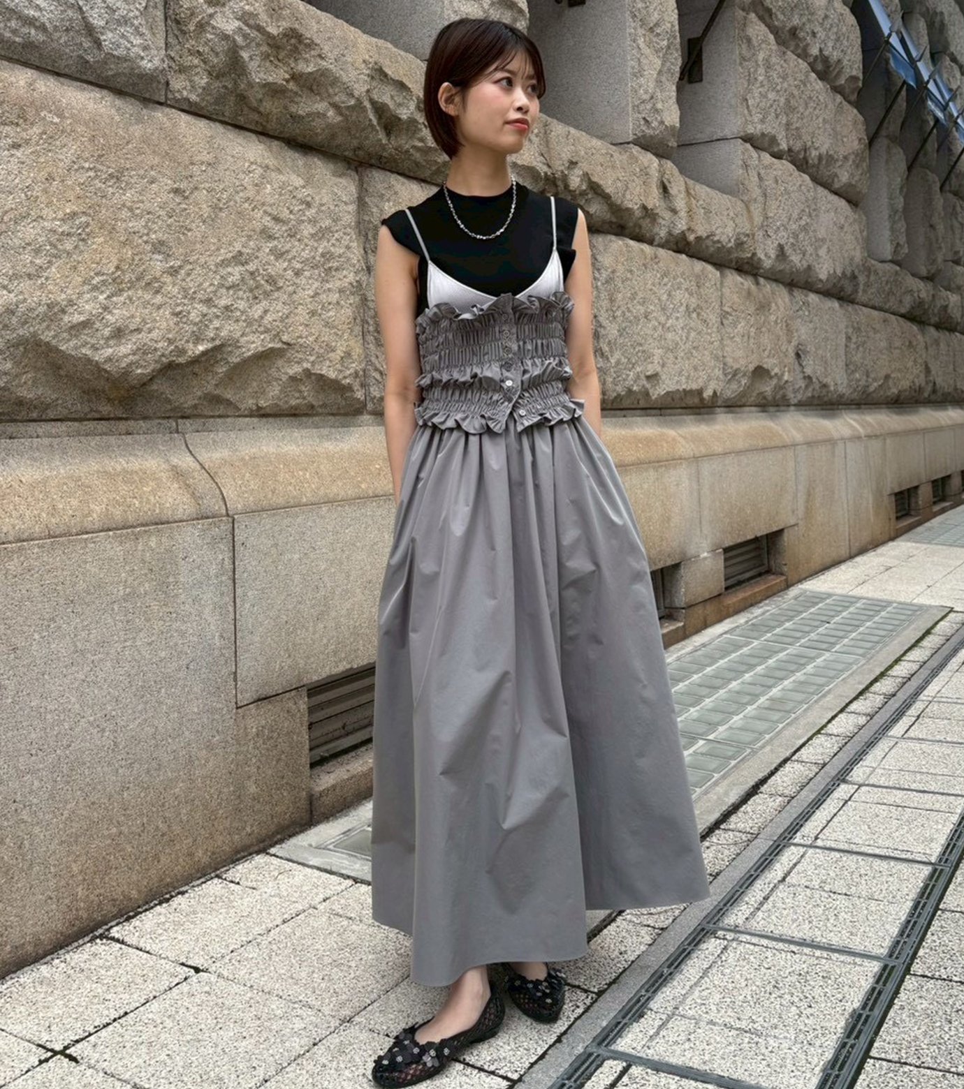 ル シェル ブルー - LE CIEL BLEU | Shirred Bodice Cami | RESTIR