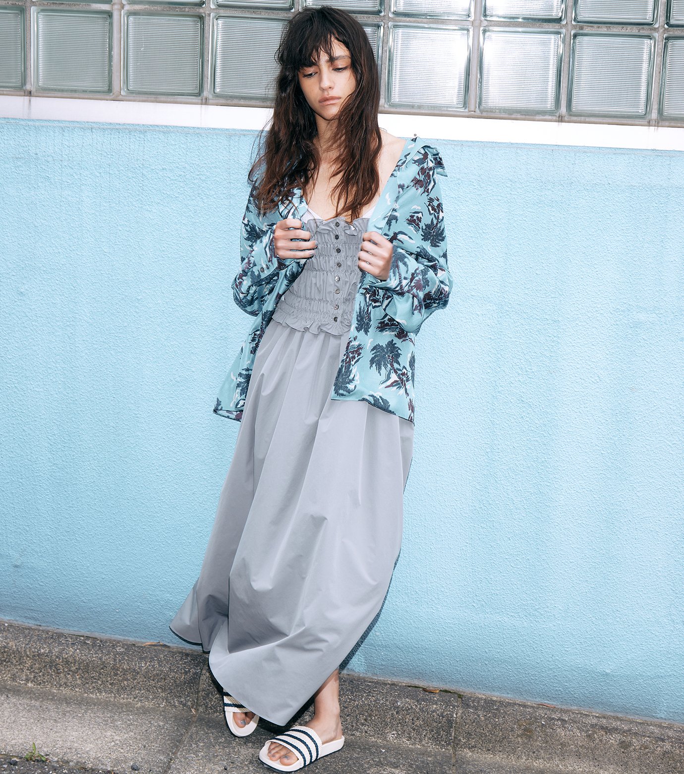 ル シェル ブルー - LE CIEL BLEU | Shirred Bodice Cami | RESTIR