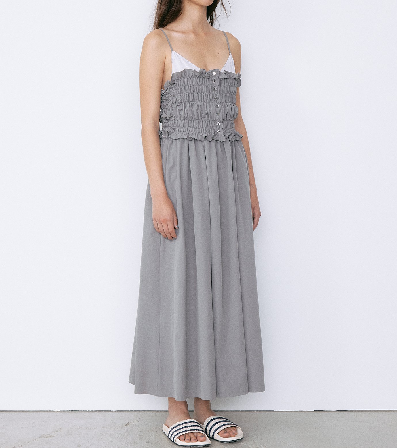 kiyomiさん専用コラントツテ、ブルーシルバーです ル シェル ブルー - LE CIEL BLEU | Shirred Bodice Cami | RESTIR