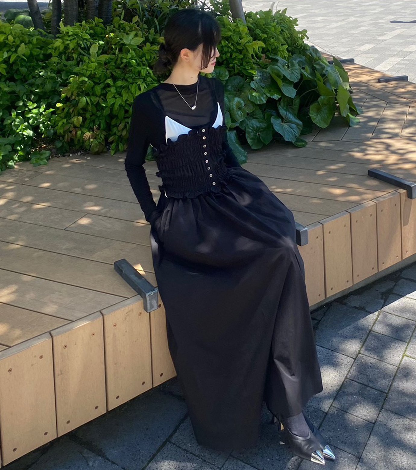 ル シェル ブルー - LE CIEL BLEU | Shirred Bodice Cami | RESTIR