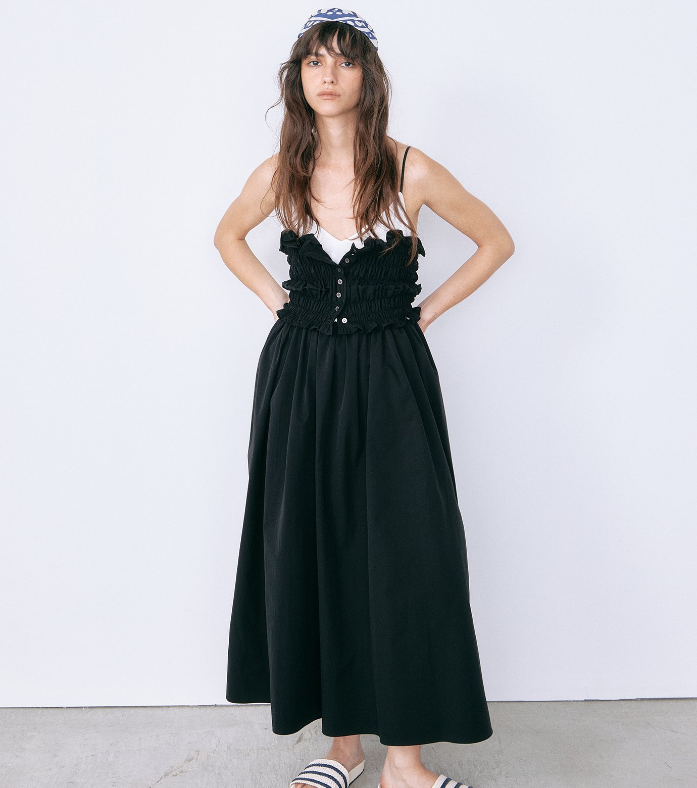 ル シェル ブルー - LE CIEL BLEU | Shirred Bodice Cami | RESTIR