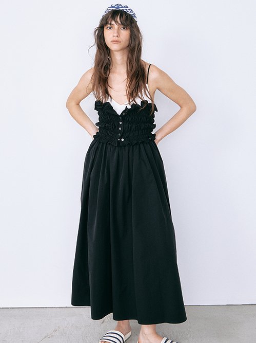 フリルベスト☆トゥモローランド、ドゥーズィエムクラス、ルシェルブルー、イエナ ルシェルブルー - LE CIEL BLEU - DRESSES | RESTIR リステア