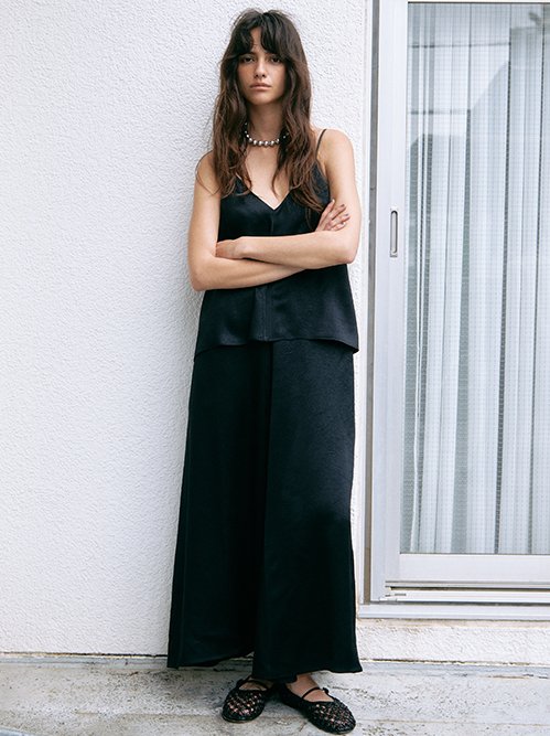 LE CIEL BLEU ルシェルブルー　セットアップ　ブラック ル シェル ブルー - LE CIEL BLEU | High Waist Pants-Black-34の通販