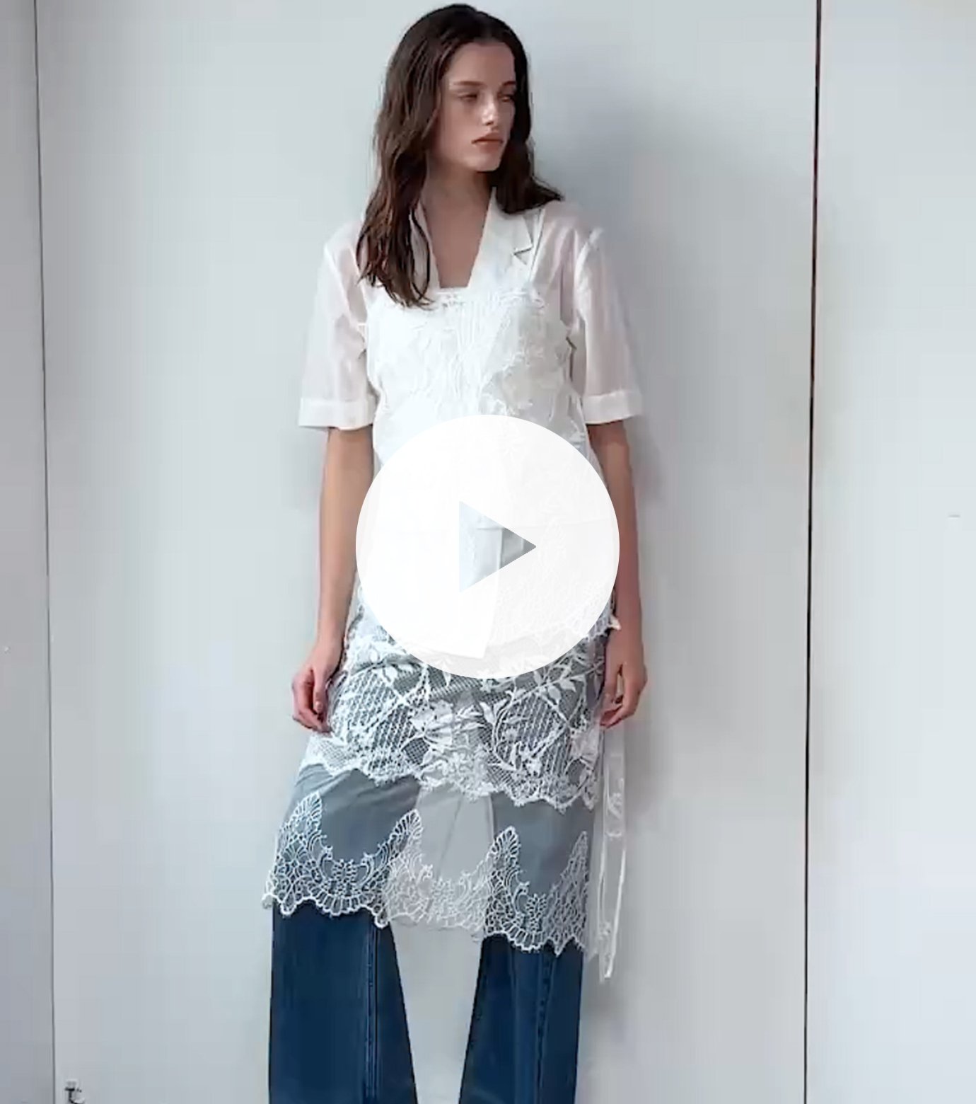 ル シェル ブルー - LE CIEL BLEU | Lace Skirt-White-34の通販
