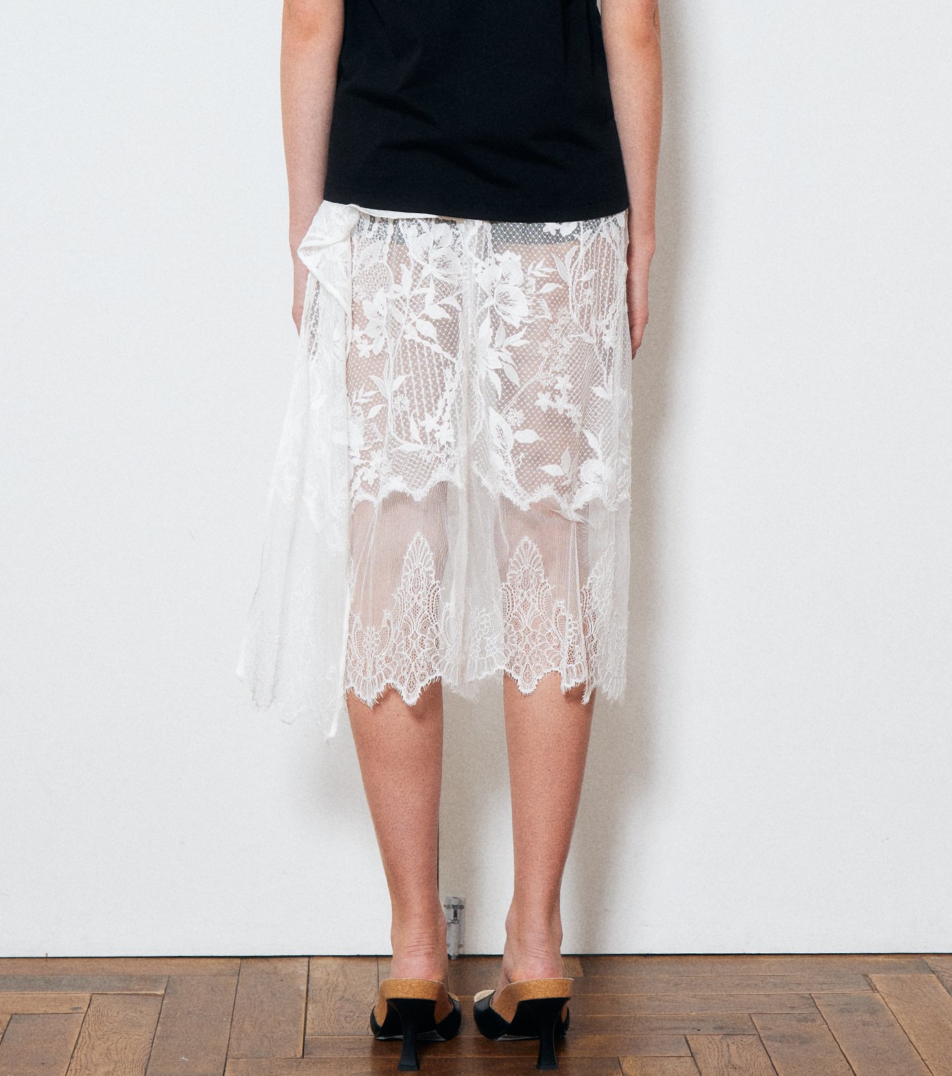 ル シェル ブルー - LE CIEL BLEU | Lace Skirt-White-34の通販