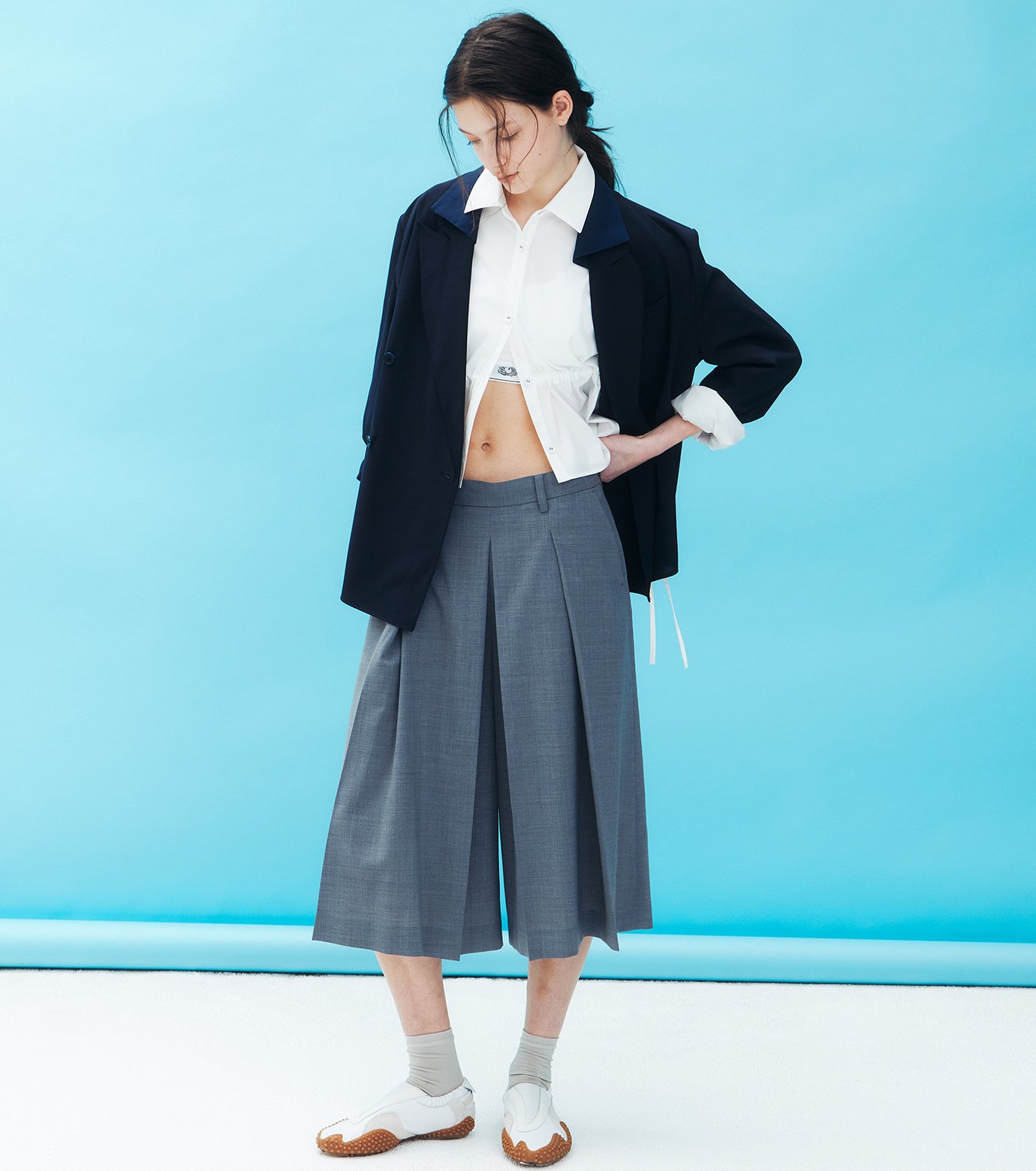 ル シェル ブルー - LE CIEL BLEU | 【セットアップ対応】Pleated Half